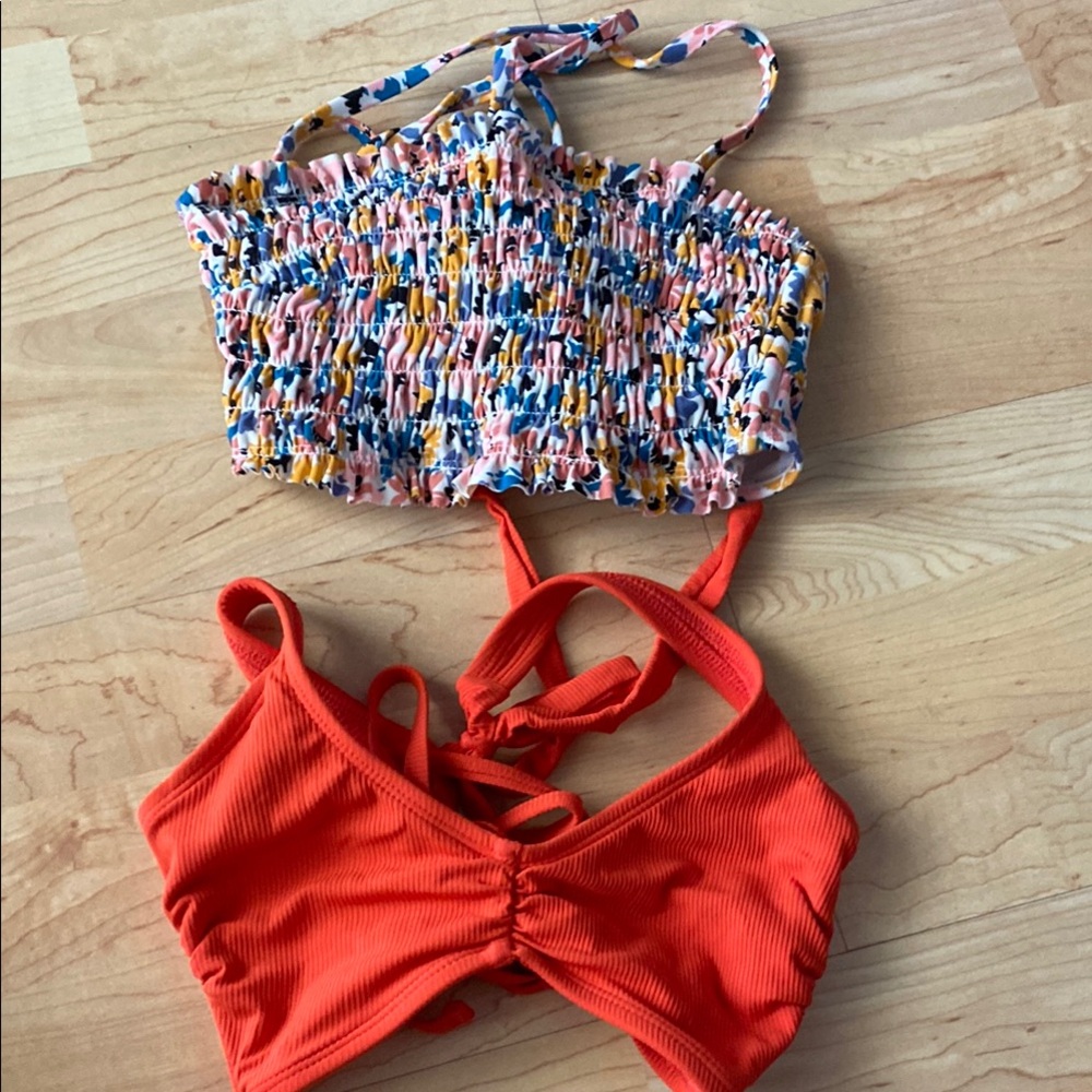 2 Xhilaration Orange Bikini Swim Tops